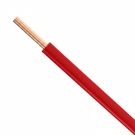 12 AWG Silicone Wire -200ºC 600v- Single Strand -Red- 1 Meter