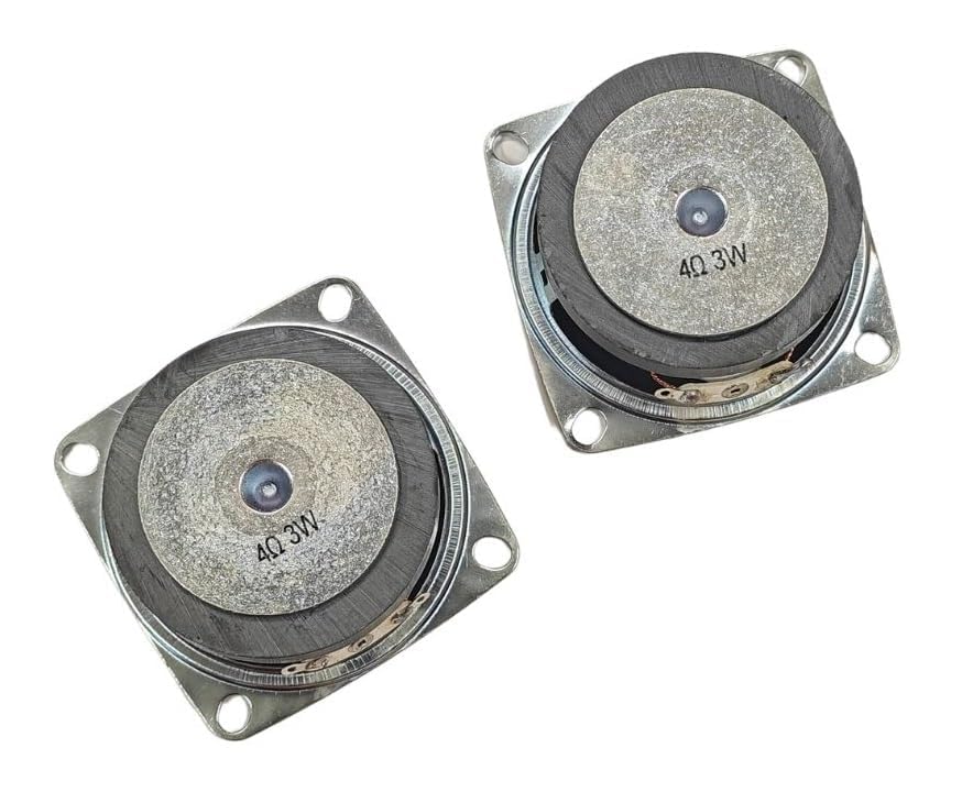 2 Inch Silver Speaker 4 Ohm 3W Full Range Stereo Subwoofer Loudspeaker Driver for DIY Audio, Bluetooth Speaker Replacement, Robotics, Electronic Projects, School Science Models (Pack of 1)