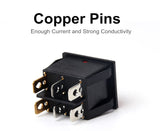 KCD8-212N 16A 250V – 6 Pin Double Rocker Power Switch – Red And Green