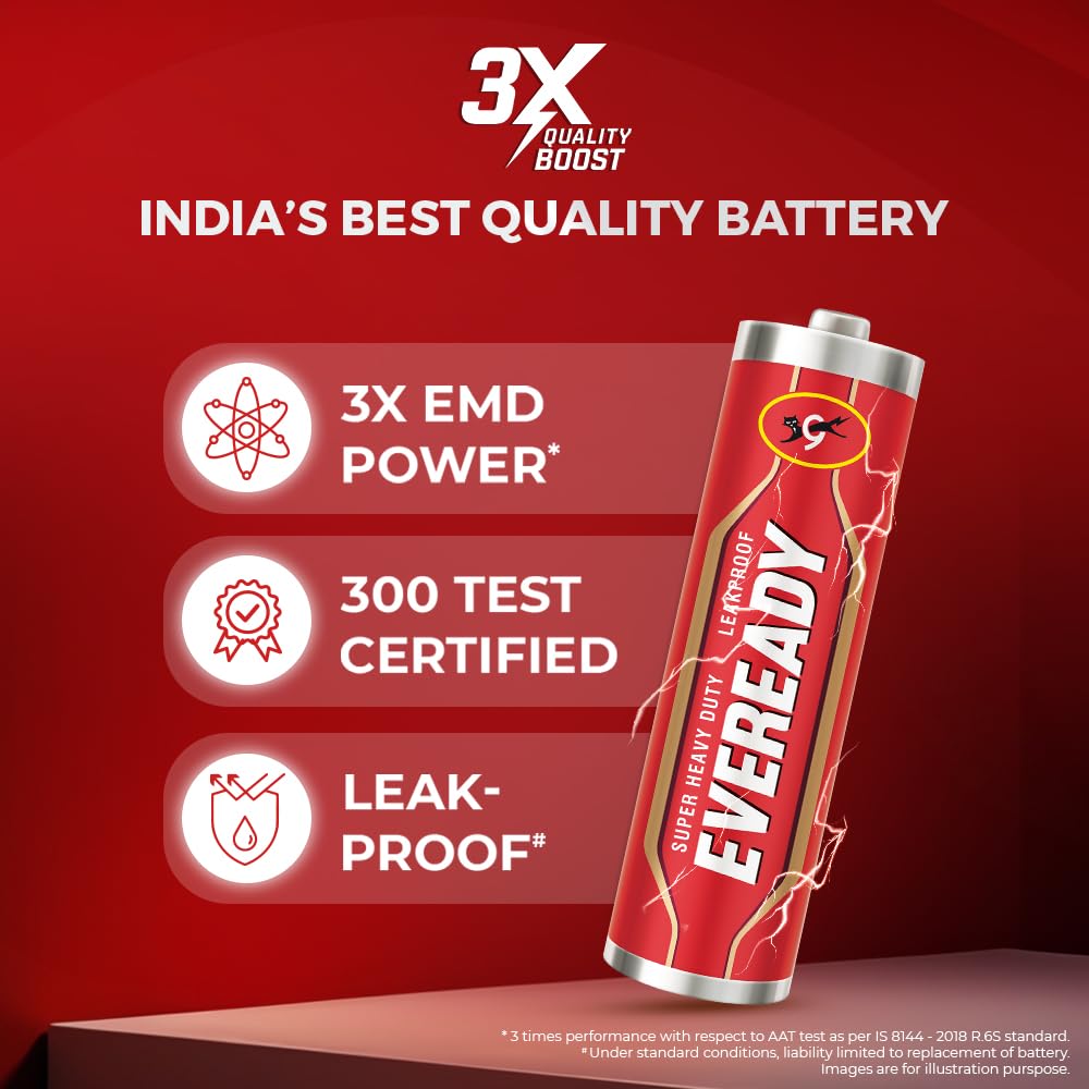 EVEREADY AA 1015  MULTIPURPOSE LEAKPROOF 1.5 Volts Red Battery  (Pack of 1)