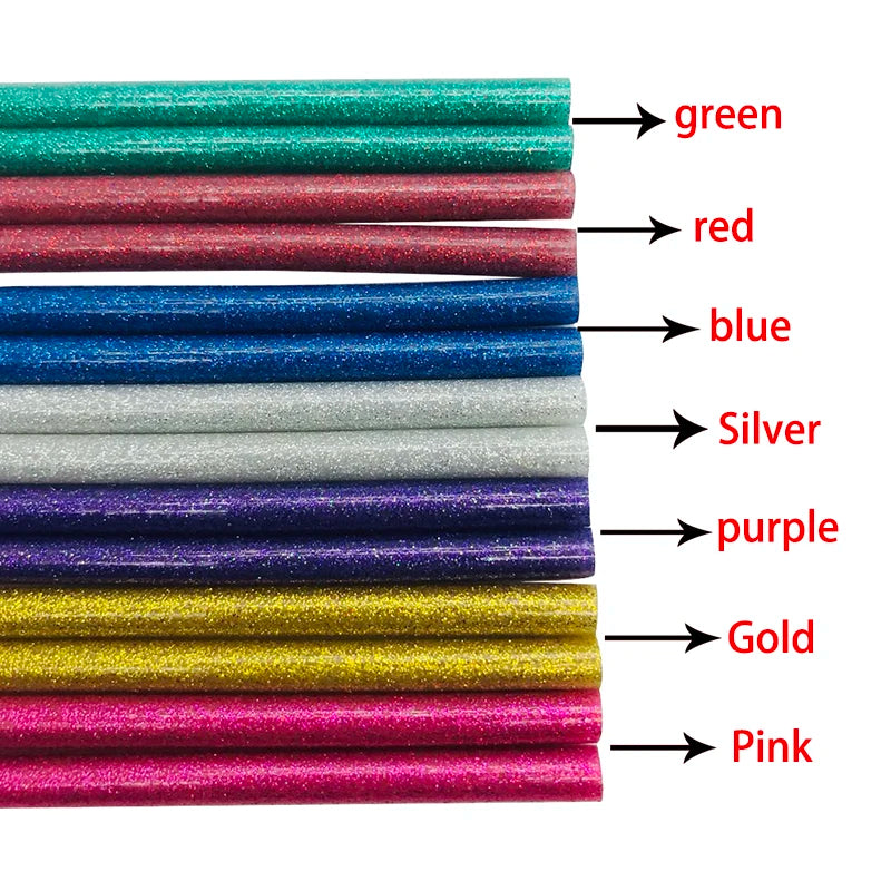 Mario Glitter Coloured 7x200mm Hot Melt Mini Glue Sticks for Glue Gun (1 pc)