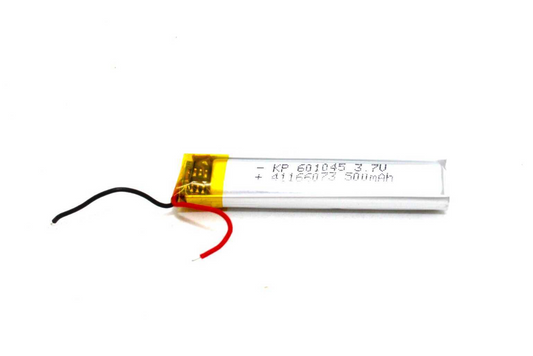 3.7v 500mAh Lithium Polymer Battery for Neckband 601045