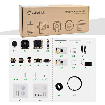 Bambu Lab CyberBrick Ultimate Hardware Kit - ZK003 (2 Vehicles 2 Remotes)