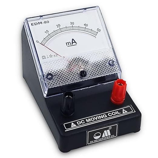 EDM-80 Desk Stand Analog 0-50mA DC Milli Ammeter