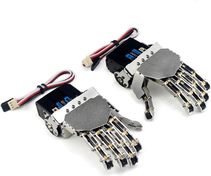 Robot Arm Hand Five Fingers Claw Mini Bionic Hand Humanoid Robot Hand Gripper (Left + Right )