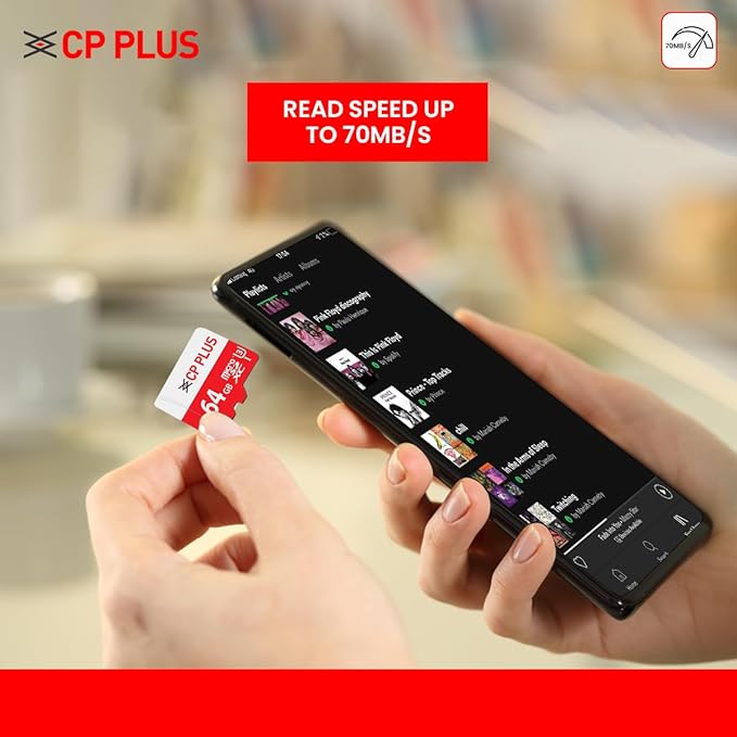 CP PLUS High Speed Data Transfer 64 GB Micro SD Card with 30 MB/s Min Write Speed, CP-NM64