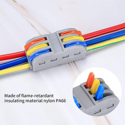 PCT 223-3 Way Quick Connector Terminal 3 In-3 Out Lever Wire Connector