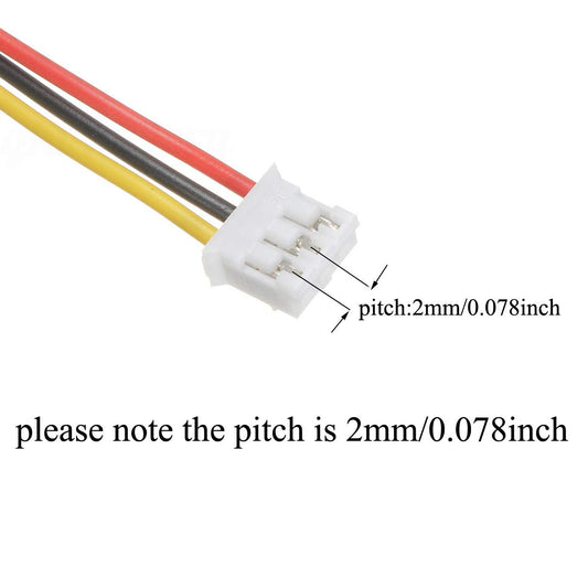 3 Pin 2mm Pitch JST-PH Female Connector with 25cm Wire - 2mm Pitch (1 Pc)