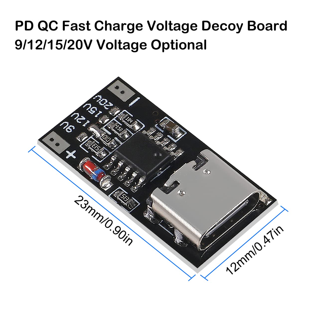 USB-C PD Trigger Board Module PD/QC Decoy Board Fast Charge USB Type-c to DC 9V 12V 15V 20V High Speed Charger Power Delivery Boost Module