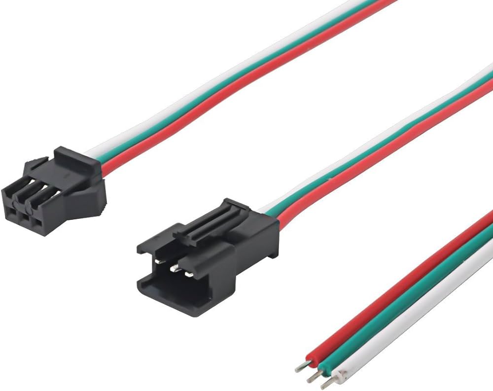 3 Pin JST SM 2517/2518 Male and Female Connector with wire 15cm (1 Pair)