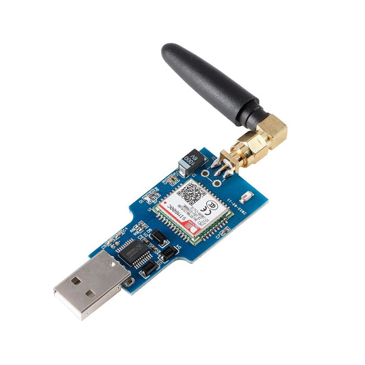SIM800C USB to GSM Module Quad-Band GSM/GPRS Wireless Module Integrated USB to Serial Chip GSM/GPRS 850/900/1800/1900MHz Support 2G/3G/4G Micro SIM Card/Bluetooth/SMS Data Transmission