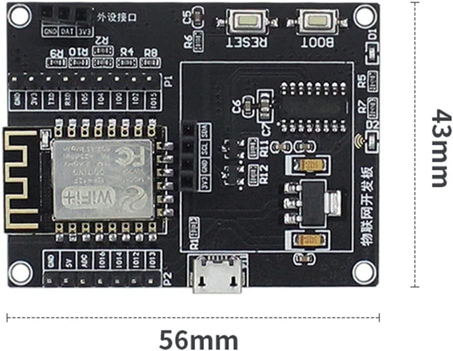 ESP8266 Internet of Things Development Board + USB Cable WiFi Development Network Serial Port Module Main Board Hygrometer Weather Station DIY