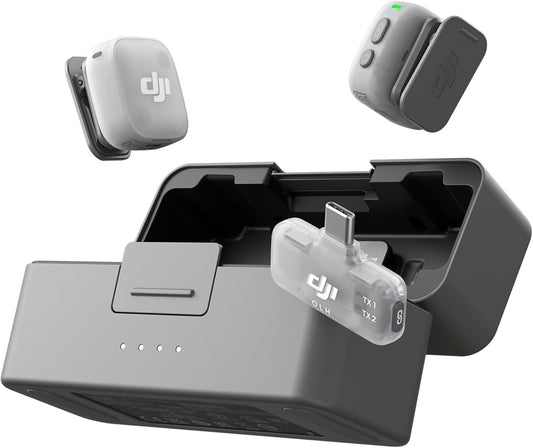 DJI Mic Mini 2 (2 TX + 1 Mobile RX + Charging Case)-Ultra Light Wireless Microphone with Noise Cancelling