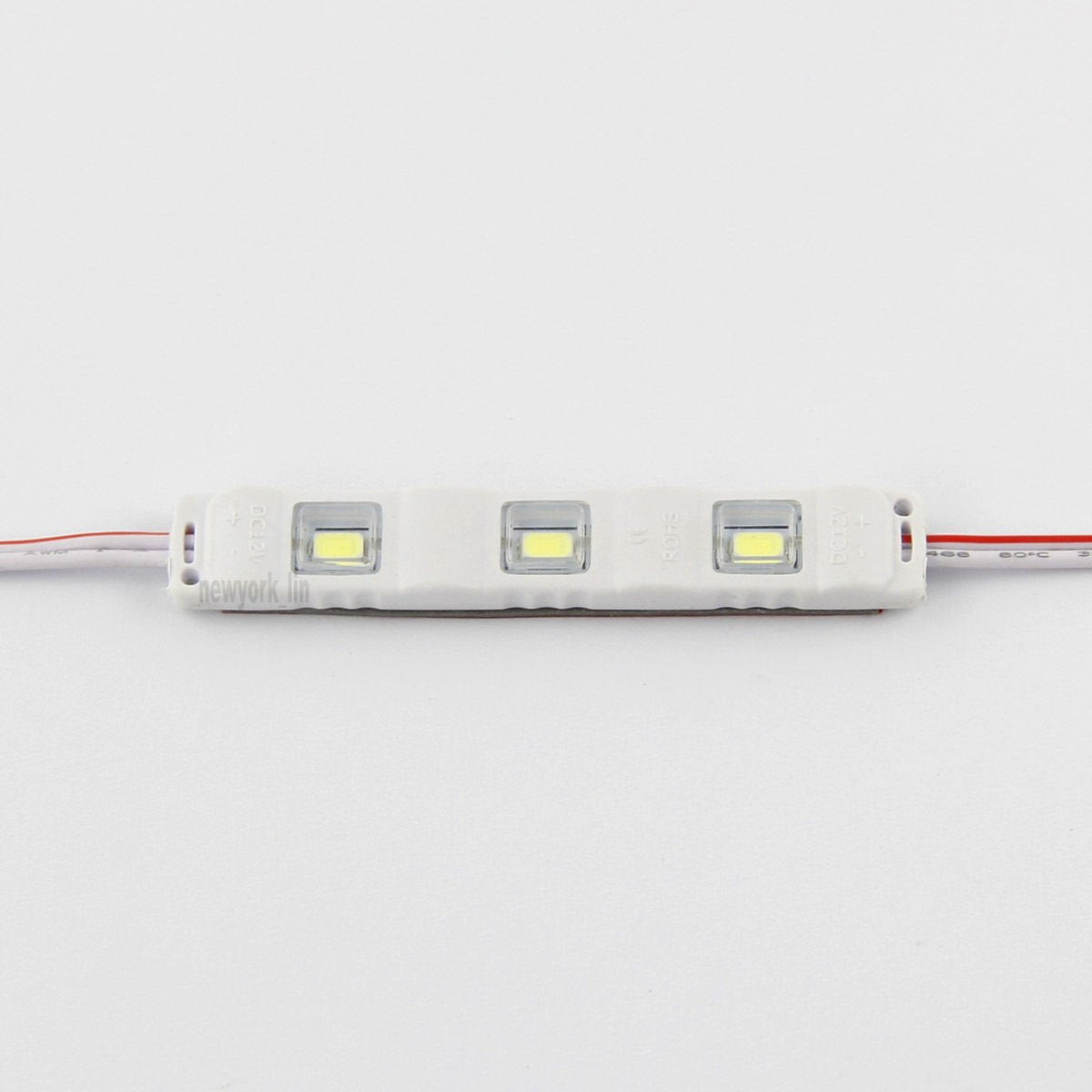 WHITE- 12V 3 LED SMD Module Injection Decorative Waterproof LED Strip Light Lamp
