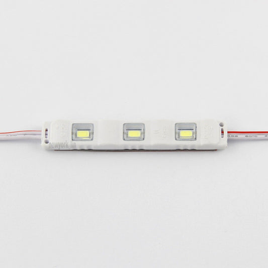 WHITE- 12V 3 LED SMD Module Injection Decorative Waterproof LED Strip Light Lamp