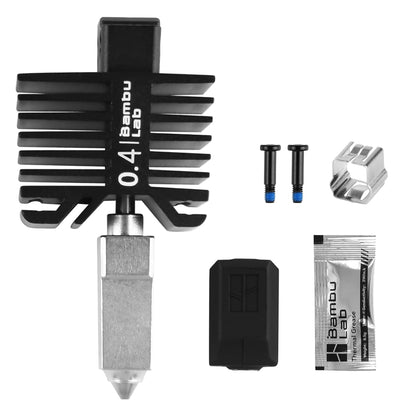 Bambu Lab Hotend with Hardened Steel Nozzle - 0.4 mm for P1P, P1S, X1C (FAH001-N-1)