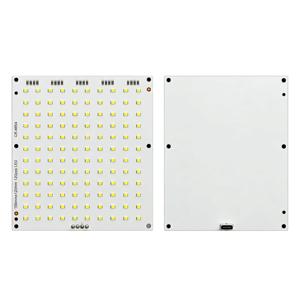 Lithophane LED Backlight Panel, Cool White, 5V Type-C, 120 LEDs, 156 × 120 mm
