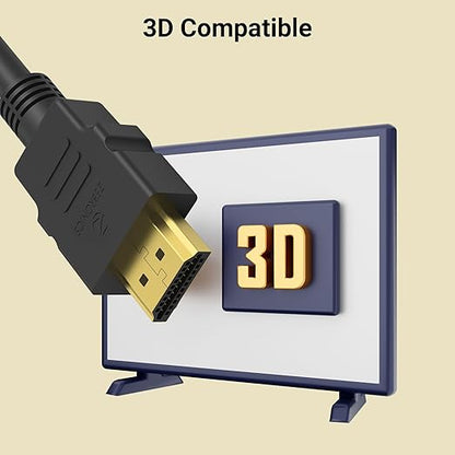 ZEBRONICS HDMI Cable 1 m ZEB HAA1020  (Compatible with TV, computer, A/V systems, computer connections, GAMING CONSOLE, Black)