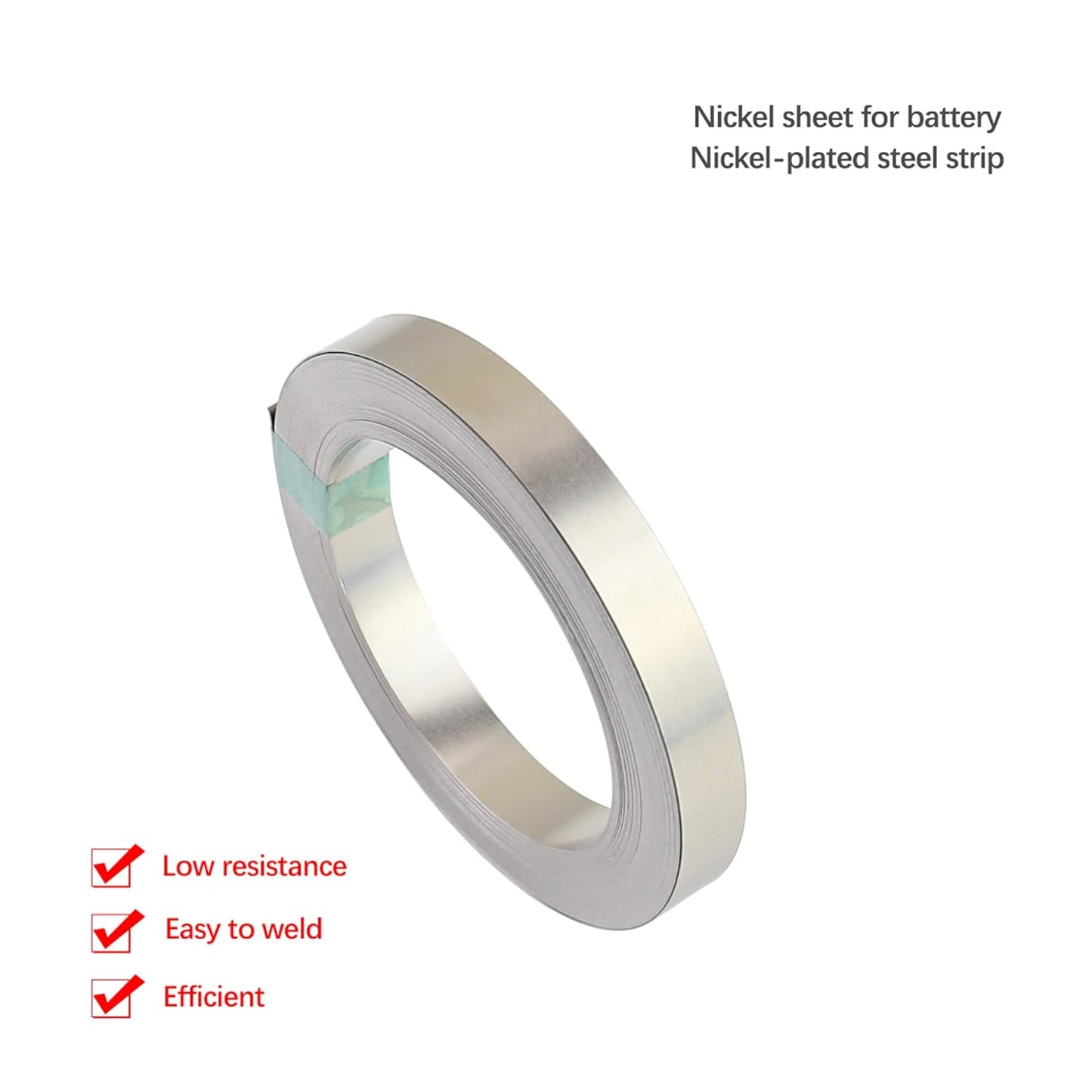 Nickel Strip 0.15x8mm Nickel Tap for 18650 Cell Battery Pack Spot Welding (1 Meter)