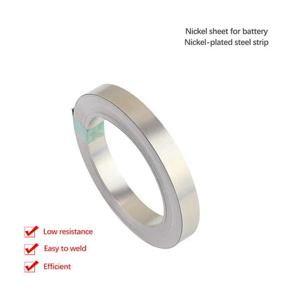Nickel Strip 0.15x8mm Nickel Tap for 18650 Cell Battery Pack Spot Welding (1 Meter)