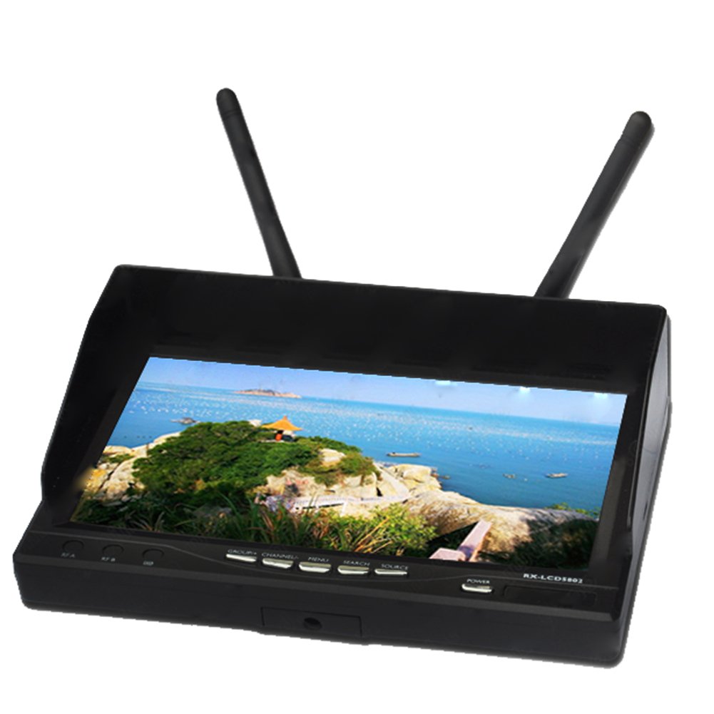 5802D 5.8GHZ FPV 7" DIVERSITY LCD SCREEN RECEIVER MONITOR