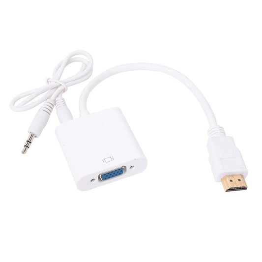 Micro HDMI to VGA Converter Cable With AUDIO (White)