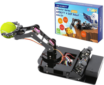 ACEBOTT QD022 4 DOF Programmable Robot Arm Kit for Beginners and Teens Compatible With Arduino