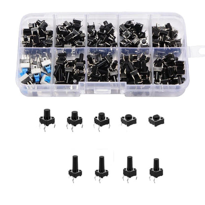 180 Pcs 10 Type Tectile Push Button Switch
