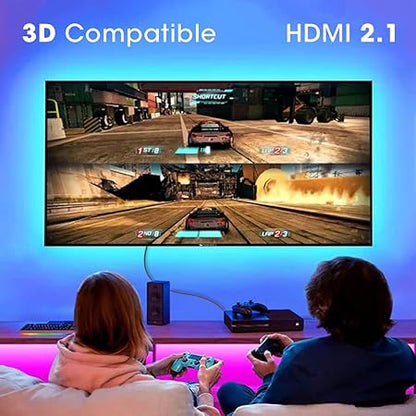 ZEBRONICS HAA2021 HDMI version 2.1 cable with 8K @ 60Hz, 4K @ 120Hz, eARC & CEC support, 3D compatible, 2 meters length, 48Gbps max and Gold-plated connectors