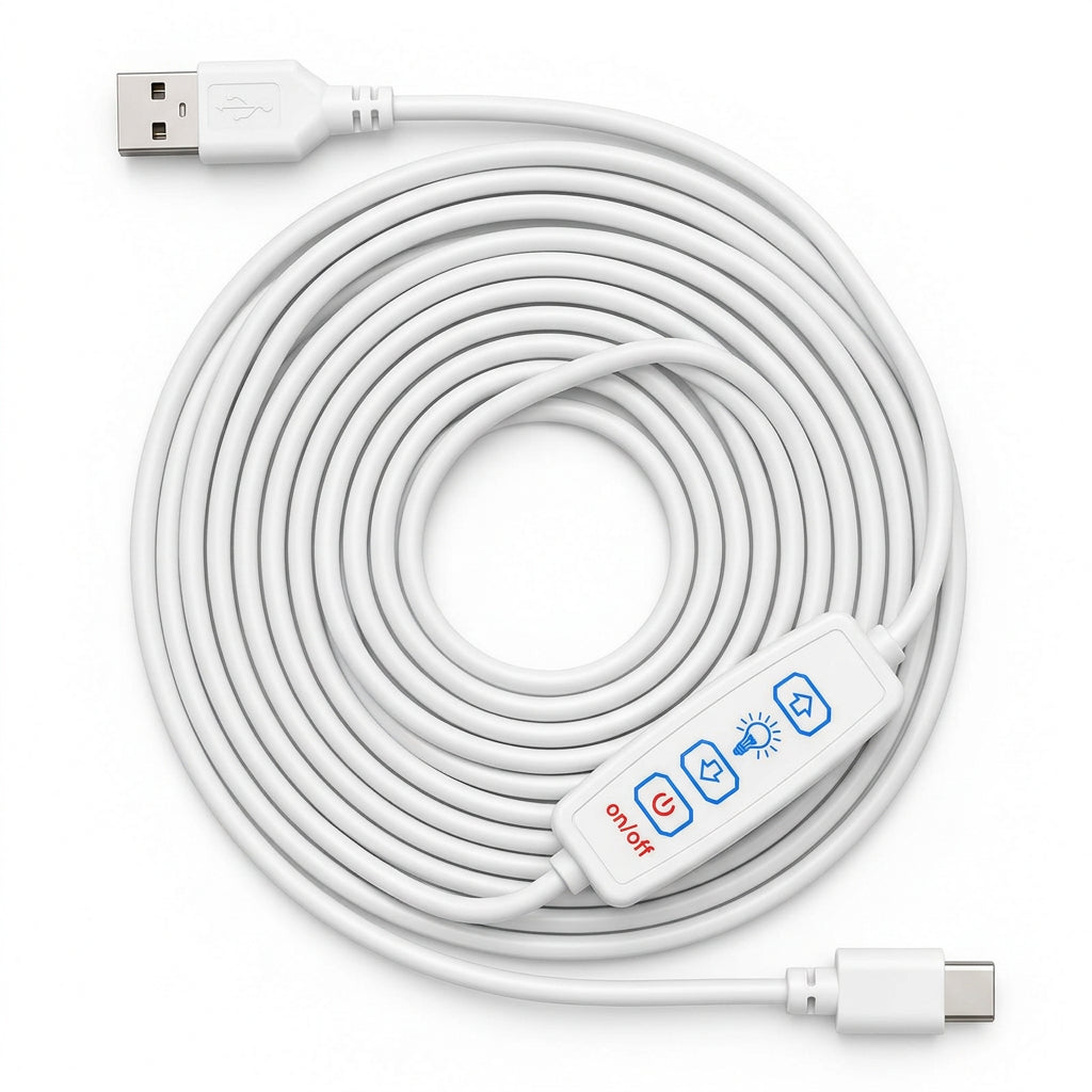 USB to Type-C LED Dimmer Cable with 3 Switch for Lithophane Lights