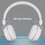 Zeb Storm WHITE Wired On Ear Headphone with 3.5mm Jack, Built-in Microphone for Calling, 1.5 Meter Cable, Soft Ear Cushion, Adjustable Headband, Foldable Ear Cups and Lightweight Design