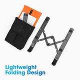 Zebronics ZEB-NS2000 (DARK GREY) Laptop Stand 7 Angles Adjustable Tabletop, Anti Slip Silicon Rubber Pads, Foldable, Velvet Pouch Inside