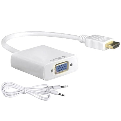 Micro HDMI to VGA Converter Cable With AUDIO (White)