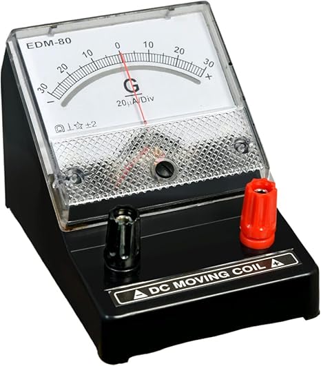 EDM-80 DC Moving Coil Galvanometer, Analog Panel Meter with Scale Display