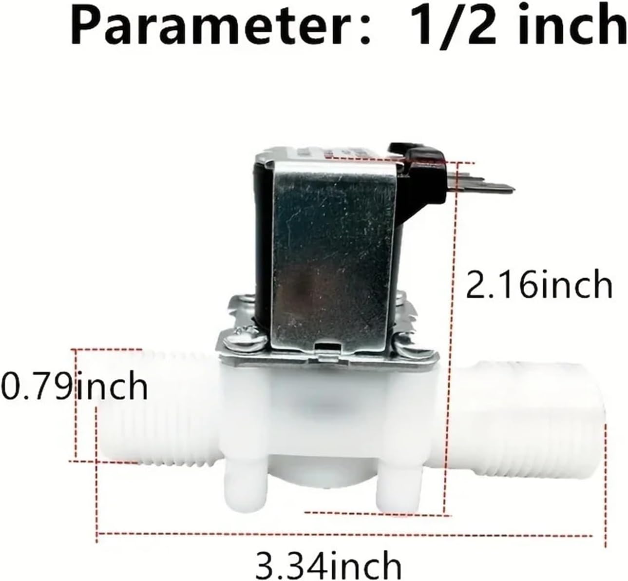 1/2 inch Electric Solenoid Valve 12v Solenoid Switch (Normally Closed)