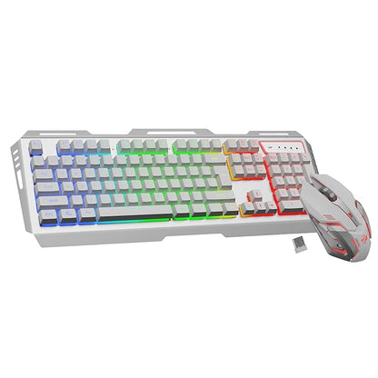 ZEBRONICS Transformer PRO Gaming Wireless Keyboard & Mouse Combo (White+Silver)