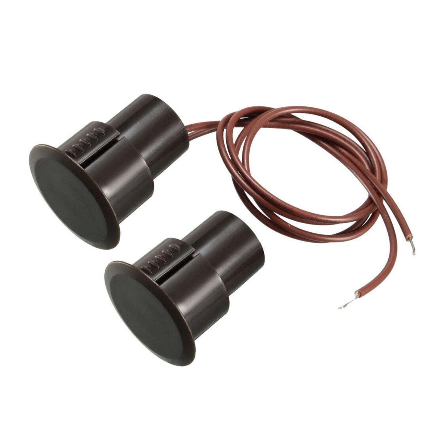 RC-36 NO Recessed Wired Door Contact Sensor Alarm Magnetic Reed Switch Brown