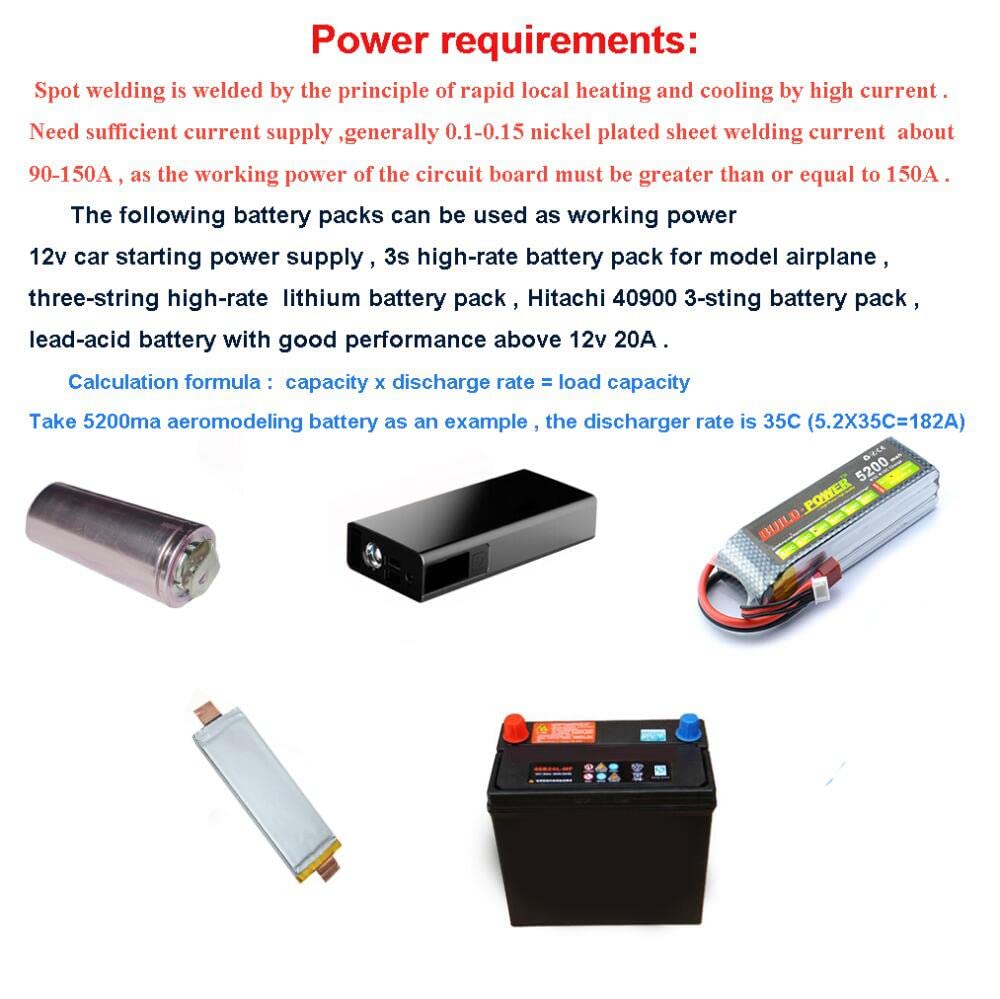 DIY Handheld Spot Welding Pen 12V Battery Storage Spot Welder PCB Circuit Board Welding