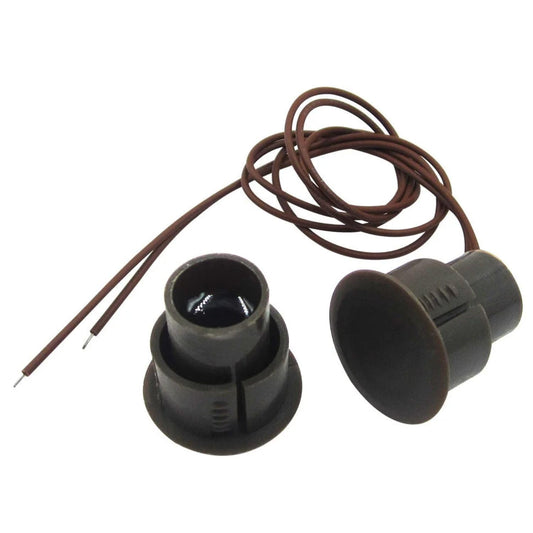 RC-36 NO Recessed Wired Door Contact Sensor Alarm Magnetic Reed Switch Brown
