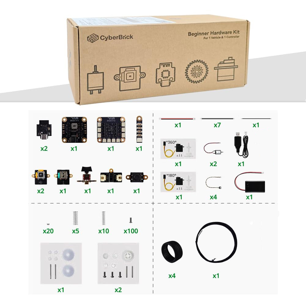Bambu Lab CyberBrick Beginner Hardware Kit - ZK004 (1 Vehicle 1 Remote)