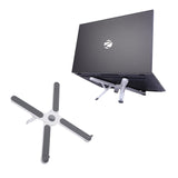 Zebronics ZEB-NS1200 Laptop Stand Laptop Stand with X Foldable Design, 7 Adjustable Levels, Anti-Slip Silicone Rubber Pads, Supports up to 17-inch Laptop Sizes, 5kg Max. Weight, Ergonomic Design