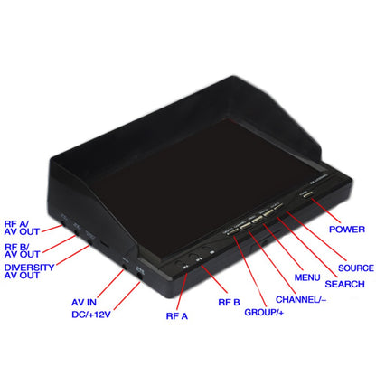 5802D 5.8GHZ FPV 7" DIVERSITY LCD SCREEN RECEIVER MONITOR