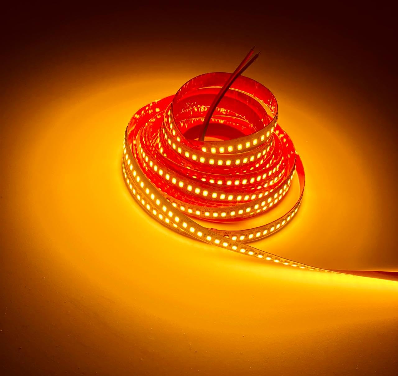 12v 2835 LED Strip Light 120 LEDs/meter - Amber (5 Meter Pack)