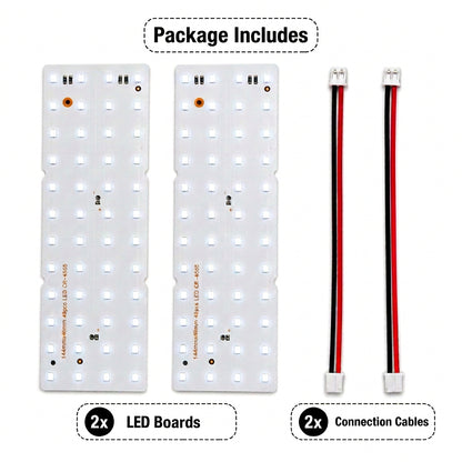 Lithophane LED Backlight Panel, Warm White, 5V, 48 LEDs, 144 × 48 mm (Pack of 2)