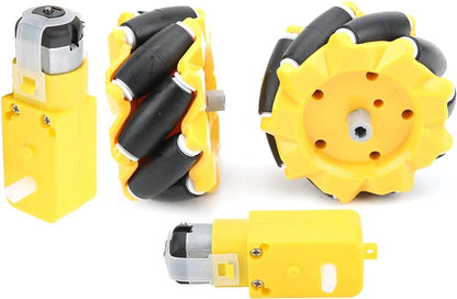 48mm Mecanum Wheel for BO Motor (TT Motor) (Pack of 2) -Yellow