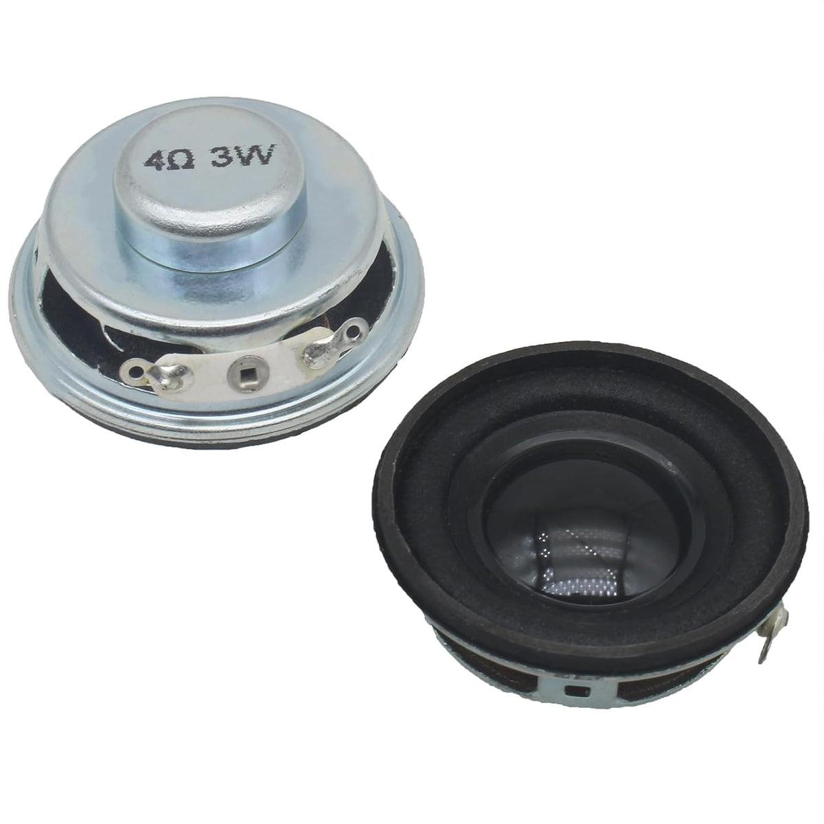 Round Bass Speaker 4 Ohm 3W Full Range Audio Speaker Dia. 40mm Stereo Woofer Loudspeaker for Bluetooth Speaker and Radio (Pack of 1)