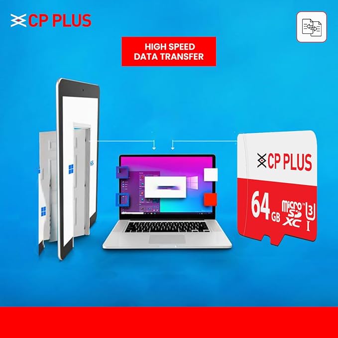 CP PLUS High Speed Data Transfer 64 GB Micro SD Card with 30 MB/s Min Write Speed, CP-NM64