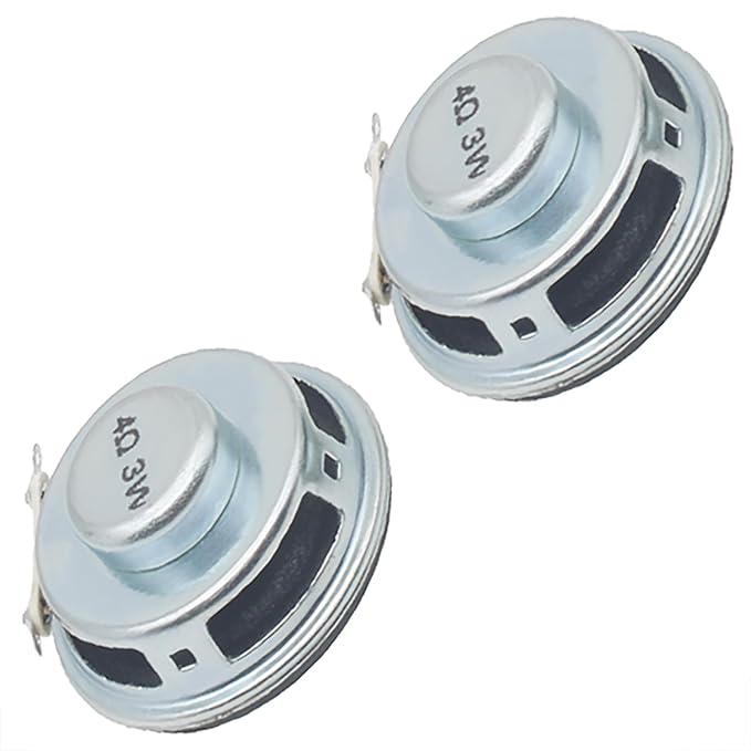Round Bass Speaker 4 Ohm 3W Full Range Audio Speaker Dia. 40mm Stereo Woofer Loudspeaker for Bluetooth Speaker and Radio (Pack of 1)