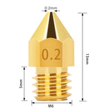 0.2 mm Nozzle for 3D Printer Brass Nozzle (Pack of 1)