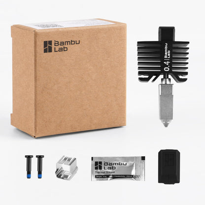 Bambu Lab Hotend with Hardened Steel Nozzle - 0.4 mm for P1P, P1S, X1C (FAH001-N-1)